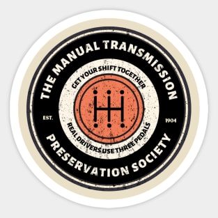 Manual Transmission Retro Style Sticker